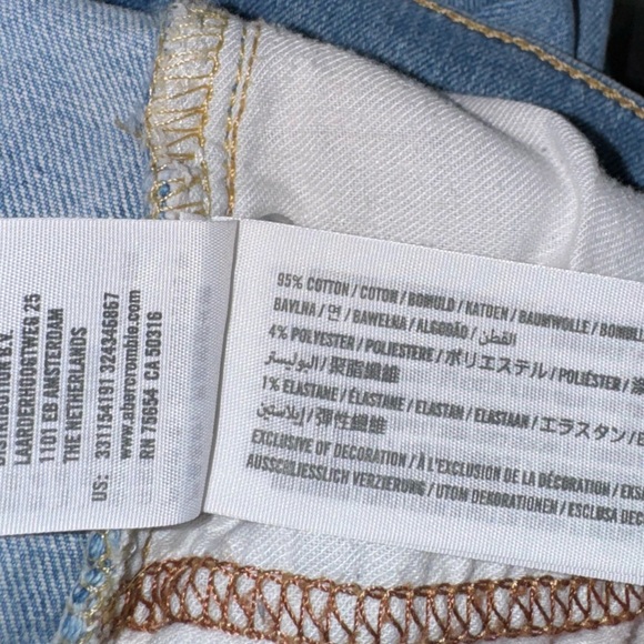 Hollister Slim Straight Jeans Distressed Light Wash Denim Size 32 - Picture 7 of 7